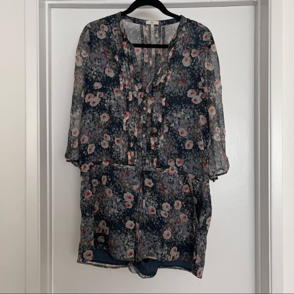 JOIE SILK FLORAL ROMPER